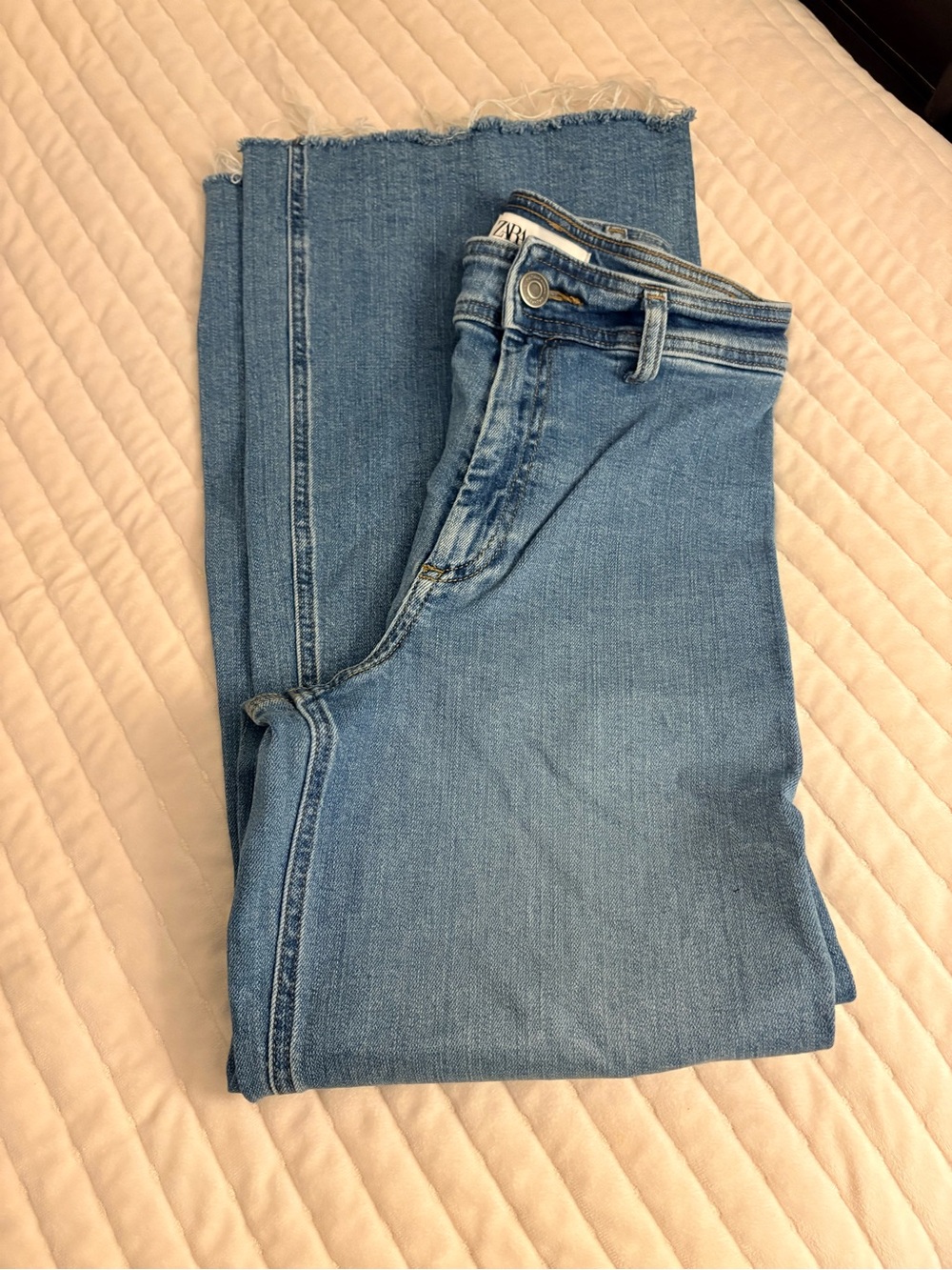 Zara Marine high-waisted wide leg jeans